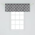 thumbnail image 2 of Ambesonne Art Deco Window Valance, Crocked Wire Netting, 54" X 18", Black and Pale Grey, 2 of 3