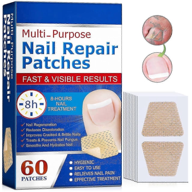 Nail Repair Patches, Nail Fungus Treatments, Split Nail Repair, Waterproof And Breathable Foot Care Nail Repair Extra Strong Toenail Patchesa - SS