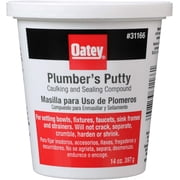 Oatey Plumber's Putty Sealing Compound for Frames and Faucets, 14 oz. Container, Off-White