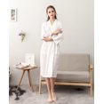 thumbnail image 5 of Women Waffle Knit Kimono Spa Robe Soft Cozy Breathable Lightweight Bathrobe with Side Pockets, 5 of 7