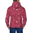 thumbnail image 5 of Zip Up Hoodies for Men - pink square Long Sleeve Comfrt Men'S Fashion Hoodies & Sweatshirts, Jackets for Men Hoodies Pullover Clothing Clothes with Pouch, 5 of 5