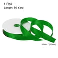 thumbnail image 2 of Uxcell Satin Ribbon Grosgrain Solid Silk Wedding Bouquet Ribbon for Valentine's Day Gift Wrapping Cake Box Bows Green-1" x 50 Yard, 2 of 7
