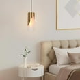 Gold Pendant Lights over Kitchen Island, Modern Glass Dining Room Light