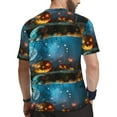thumbnail image 2 of Wukai Spooky Halloween Print Men's Short-Sleeved Mesh T-Shirt,Quick-Dry Short Sleeve Workout T-Shirt-3X-Large, 2 of 8