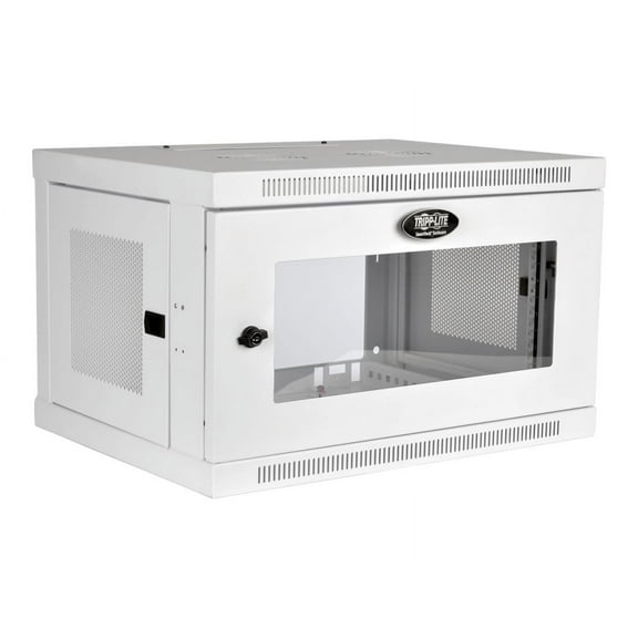 Eaton Tripp Lite Series 6U Wall Mount Rack Enclosure Server Cabinet White w/ Acrylic Glass Door - Rack cabinet - wall mountable - white - 6U - 19"