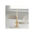 thumbnail image 6 of Glass Taper Candle Holder - Boho Glam Decorative Candlestick Stand for Home, Office, Bedroom, Living Room - Elegant Table Centerpiece - 7" Gold, 6 of 10