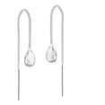 thumbnail image 2 of AeraVida Timeless Fashion Vintage Teardrop Shaped Cubic Zircona on Sterling Silver Chain Slide-Through Dangle Earrings Evening Wear Jewelry Gifts for Women, 2 of 4