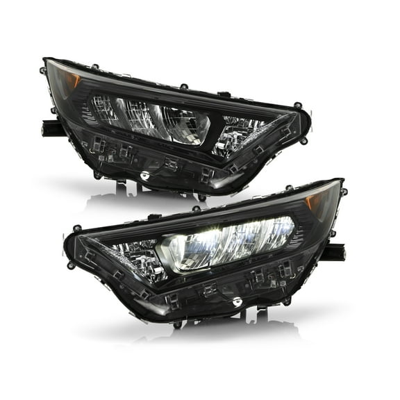 AKKON - For 2019-2021 Toyota RAV4 OE Black Bazel LED Projector Headlights Housing Left & Right