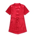 thumbnail image 2 of KYAIGUO Kids Toddler Satin Kimono Robe Baby Solid Color Bath Robes for Wedding Spa Party Sleepwear Bathrobe 1-7 Years Old, 2 of 10
