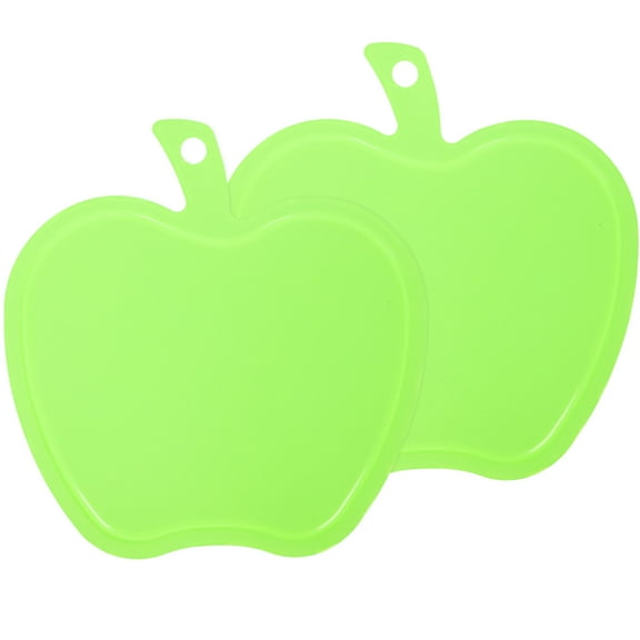 PAMINGONO Kitchen Cutting Board Apple Shape Green 2Pcs for Food Preparation