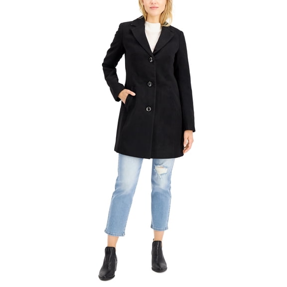 Maralyn & Me Juniors' Single-Breasted ReeferCoat Women Women's Clothing - Coats. Coat XL