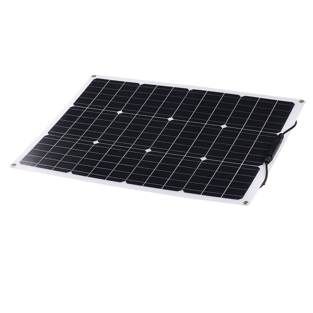 18v 55w Flexible Monocrystalline Solar Panel Solar Battery Waterproof Solar Panel For Caravan Rv Boat Walmart Com