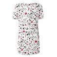 thumbnail image 4 of Fesfesfes Workout Shirts Women's Summer Round Neck Loose Tops Casual Print Short Sleeve Blouse Women Tees 4(S), 4 of 5