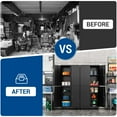 thumbnail image 5 of Fesbos 73" H Tall Storage Cabinets with Wheels, Black Rolling Heavy Duty Tool Cabinet with Adjustable Shelves&Lockable Doors, Garage Cabinets for Home,Kitchen, School, Office, 5 of 9