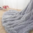 thumbnail image 3 of 6 Colors 2 Sizes Shaggy Faux Fur Supersoft Ultra Plush Decorative Throw Blanket Winter Warm Blanket Bed Quilt, Sofa Quilt , Car Quilt (51x63 inch/ 63x79 inch), 3 of 4