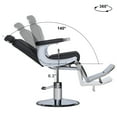 thumbnail image 2 of BarberPub Vintage Barber Chair Recline Salon Beauty Spa Shampoo All Black 3825, 2 of 6