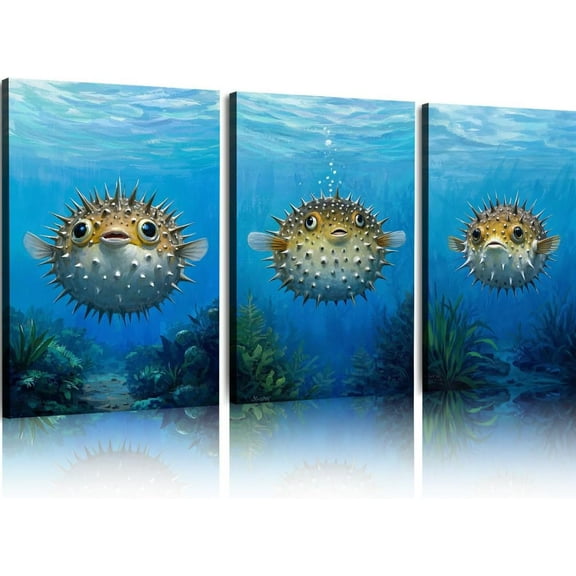 Hieng Unframed Canvas Print Oil Painting Blue Jay Canvas Art Bird Animal Wall Art Decoration Gift