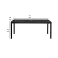thumbnail image 5 of Benjara Fifi 71" Outdoor Dining Table- Polyresin Top- Black Aluminum Frame, 5 of 9