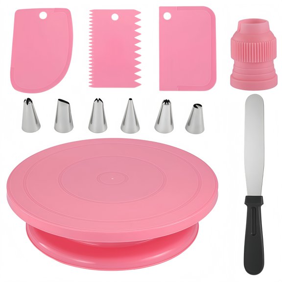 Plastic Cake Decorating Turntable Set for Easy and Elegant Cake Designs