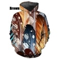 thumbnail image 3 of Sudadera con capucha para hombre, con estampado 3D de plumas, con estampado gráfico, para hombre y mujer, estilo informal, a la moda, con estampado completo, para uso urbano, 3 of 5