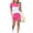 Hot Pink, variant on Girls 2 Piece Outfits Summer Clothes T Shirt Short Sleeve and Casual Short Kids Clothing Sets Green Size 12