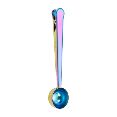 

Ajauxi Stainless Steel Coffee Spoon Milk Powder Spoon Holder/gold-plated Multifunctional Bag Mouth Clamp/milk Powder Measuring Spoon/coffee Spoon Coffee Spoon
