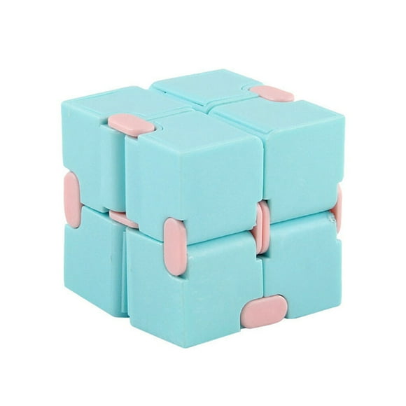Magic Cube Toy Sensory Anxiety Relief Magic Cube Toy Plastic Portable Pocket Cube for Children Adults, Blue