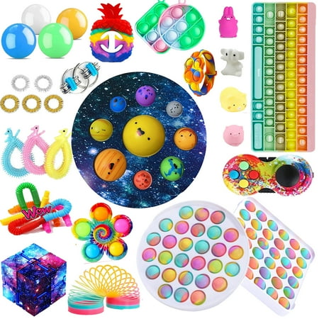 Multitrust Sensory Fidget Toys Set 34Pcs Relieving Stress and Anxiety Toys Kit