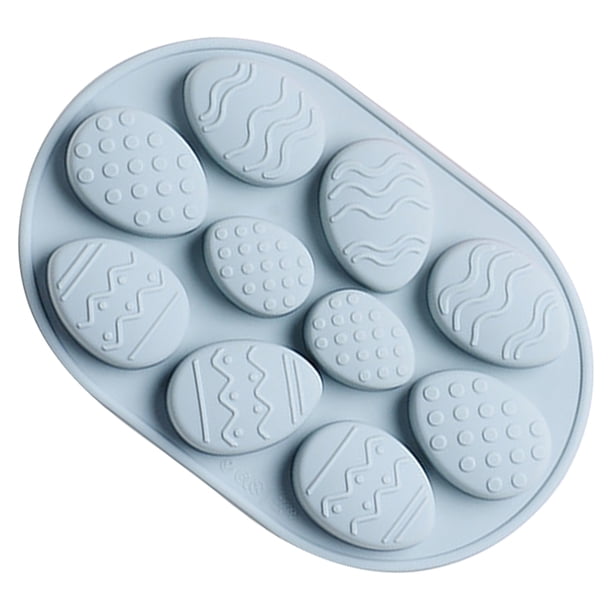 Toystoory Molde de silicona Pascua 10 cavidad huevo pastel molde DIY hornear Chocolate hielo bandeja Halloween hornear Herramientas y accesorios para hornear azul Toystoory HA003725-02