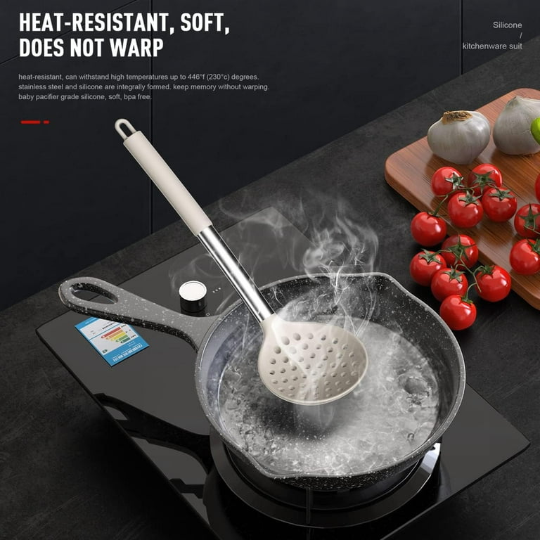 oannao Silicone Cooking Utensils Kitchen Utensil Set - 446°F Heat  Resistant,Turn