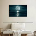thumbnail image 2 of Elephant Stock Big Moon Wall Art - Horizontal Canvas Wall Art - Living Room Wall Decor - Astronomy & Space Canvas - Teal And Gray Decor - 36" x 24", 2 of 8