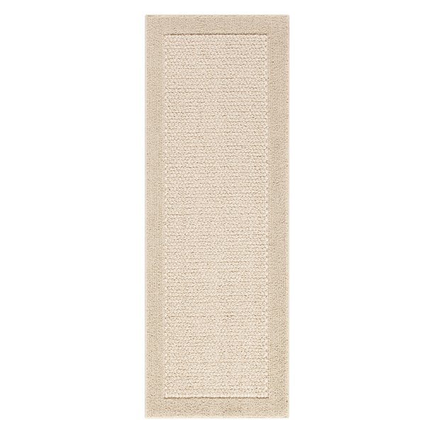 Mainstays Faux Sisal Loop Pile Hallway Runner Rug, Tan, 2'6"x10