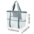thumbnail image 5 of Heavy-Duty Mesh Beach Bag with 8 Pockets & Zipper, 35L Extra Large Capacity Sandproof Tote Bag for Towels, Toys & Pool Gear (Lightweight & Quick-Dry), 5 of 8