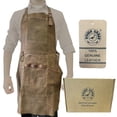 thumbnail image 1 of 100% Leather Apron For Woodworking 6 Pockets Tools Holder For Men - Dark Brown, 1 of 3