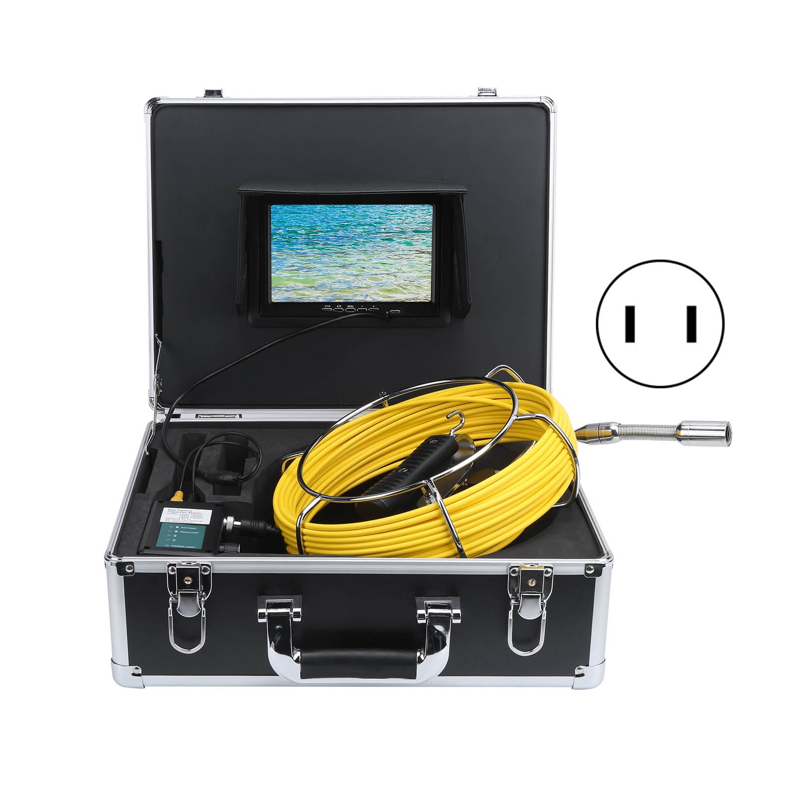 Pipeline Endoscope, Pipe Inspection Camera 7in LCD Display For Wire