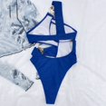 thumbnail image 2 of Vedolay Women Swimsuits Women Lace Up One Piece Swimsuit Deep Plunge V Neck Bathing Suits,Blue M, 2 of 5