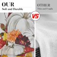 thumbnail image 5 of White Pumpkins Kitchen Curtains Autumn Leaves Window Curtains Valance and Tier Set 36 Inch, Thanksgiving Flower Rod Pocket Short Tier Curtain for Room, Watercolor Small Cafe Kitchen Decor, 5 of 6