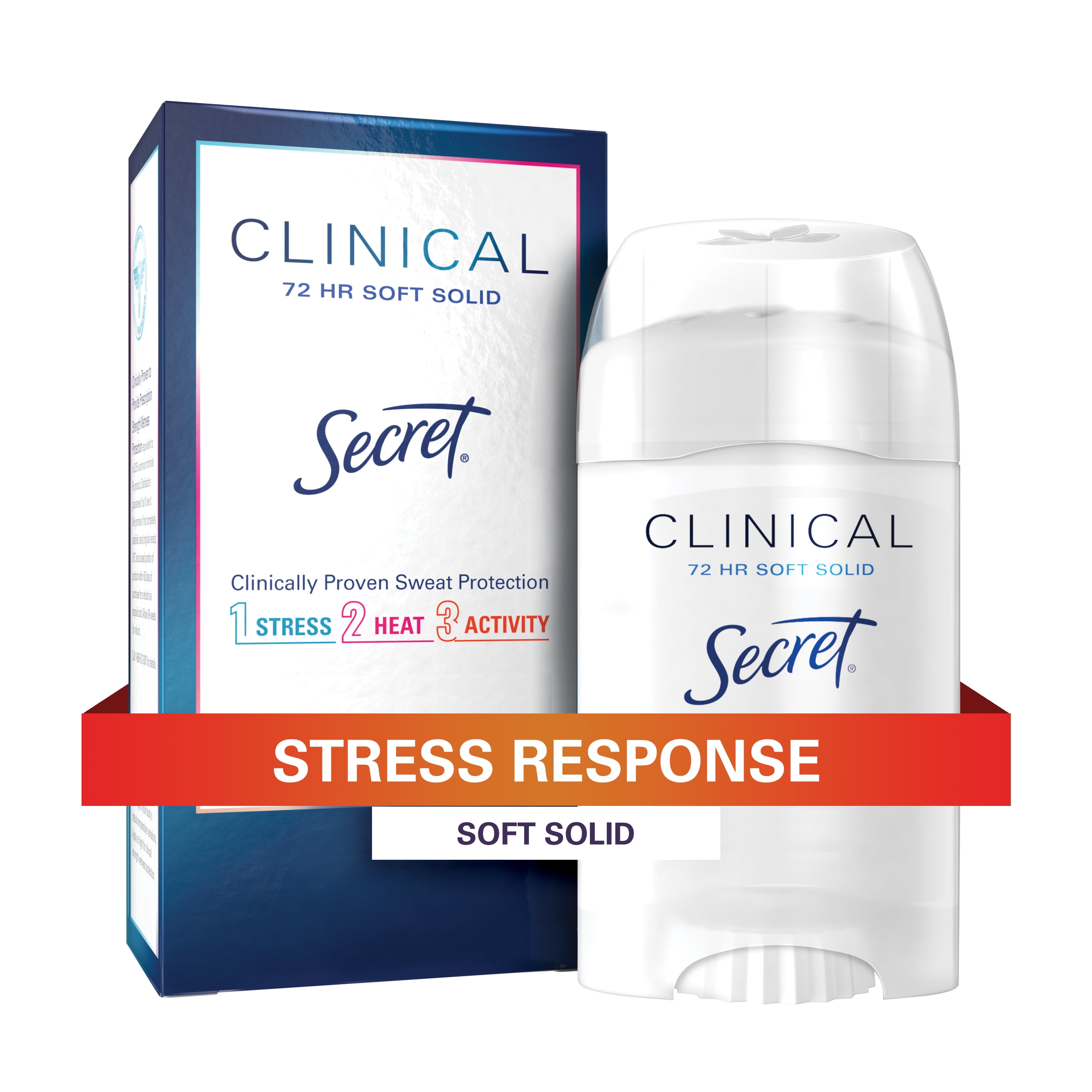 Secret Clinical Strength Soft Solid Antiperspirant and Deodorant, Stress Response, 1.6 oz