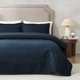 thumbnail image 1 of Juego de cama Hansleep Baroque King Size, edredón azul marino, 3 piezas, 1 of 7