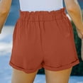 thumbnail image 5 of Women's Shorts Summer New Europe And The United States Loose Waist Strap Pocket Solid Color High Waist Casual Shorts Women, Women's Shorts XXXL, 5 of 5