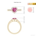 thumbnail image 4 of ANGARA Natural Pink Sapphire Halo Ring with Diamond Accents in 14K Yellow Gold for Women (Size-6mm) | September Birthstone, Anniversary, Jewelry Gift for Women | Natural Pink Sapphire Ring, 4 of 9
