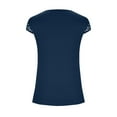 thumbnail image 5 of Mikilon Ensemble Élégant pour Femmes 2 Pcs Haut à Manches Courtes Imprimé Patchwork en Dentelle Col Rond Chic Confortable Ensemble Haut/chemise Col Rond Bleu Foncé TG, 5 of 5