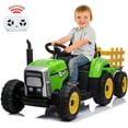 thumbnail image 6 of Children's Battery 12V Ride on Car Driven Electric Tractor, Large Manned Ride on Toys, 25/35W 4WD Farm Simulation Driving, Toddler Riding with Remote Control/7-led Headlamp/Horn/MP3 Player, 6 of 8
