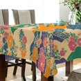 thumbnail image 5 of Yayeee Tablecloths 60" x 60" Rectangle Wrinkle Resistant Party Table Cover, Beige Floral Wave, 5 of 8