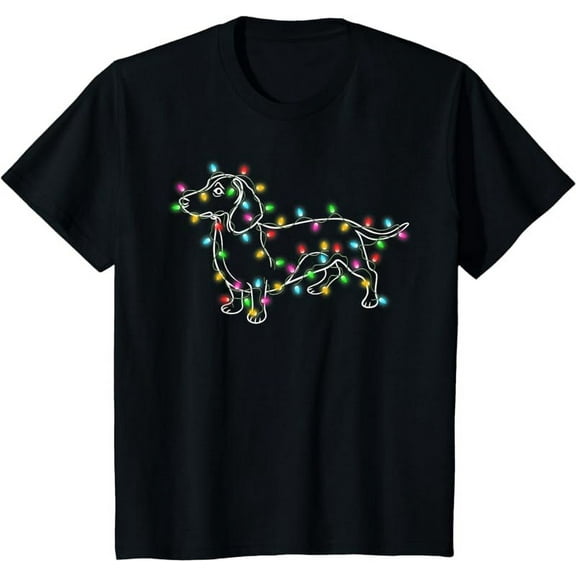 Dachshund Dogs Tree Christmas Sweater Xmas Gifts For Pet Dog T-Shirt