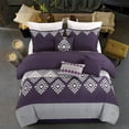 thumbnail image 1 of JML Comforter Set, King Size, 7-Piece Soft Microfiber Embroidery Design Bed in A Bag, 1 of 5