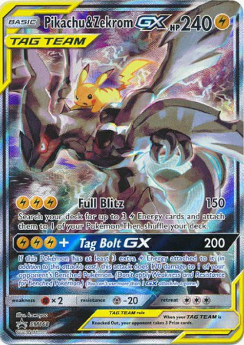 Pokemon Promo Pikachu & Zekrom GX SM168