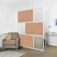 thumbnail image 2 of SpaceMakers 6 Panel 78" x 76" Modern Stationary Room Divider in Oak, 2 of 5