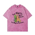 thumbnail image 5 of Shakira Las Mujeres Vintage Washed Unisex Hip Hop Tee - Crew Neck Short Sleeve, 5 of 6