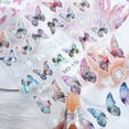 WANGJIAOID Rose Beautiful Nail Decal Japanese Retro Girl Back Glue Nail